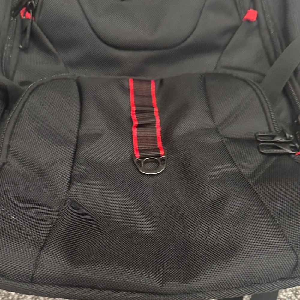 Vankean Black 16” Travel Laptop Backpack with Red Highlights